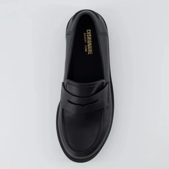 Classic Black Platform Penny Loafers - Women - Picture 5 of 9